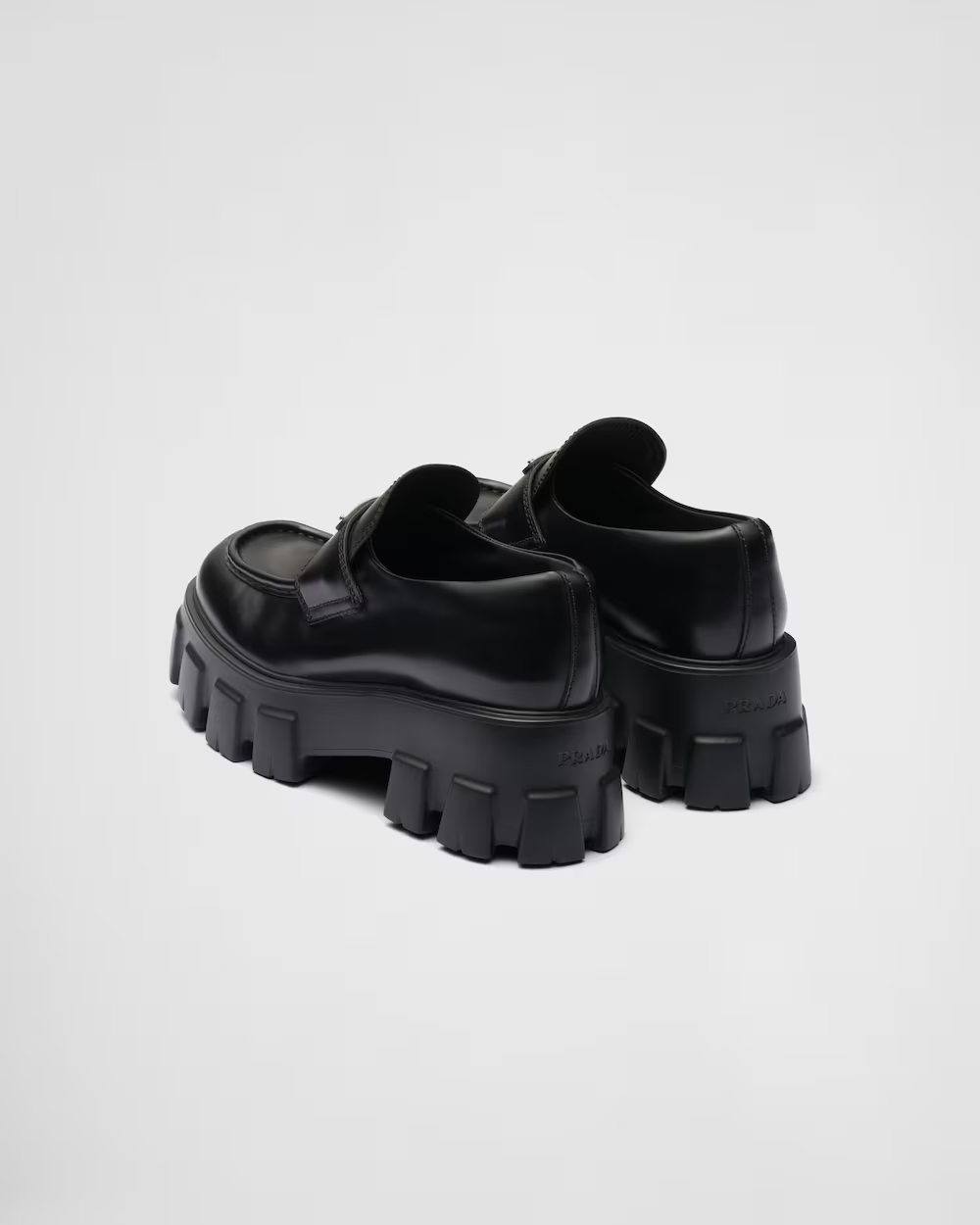Brushed leather Monolith loafers